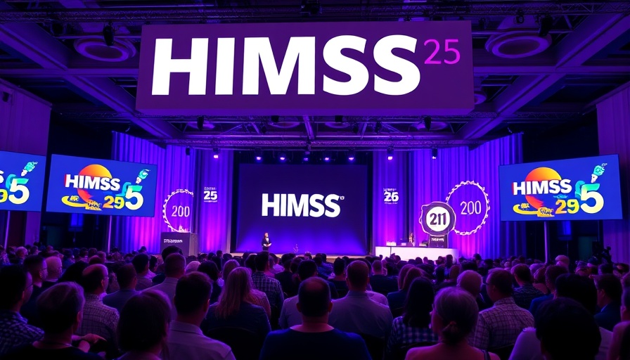 HIMSS 25 conference stage vibrant display.