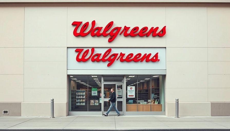 Walgreens storefront sign, related to Walgreens acquisition by Sycamore Partners.