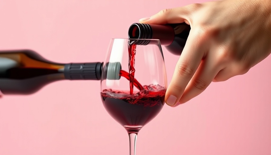 Pouring red wine into glass; health risks of daily drinking.