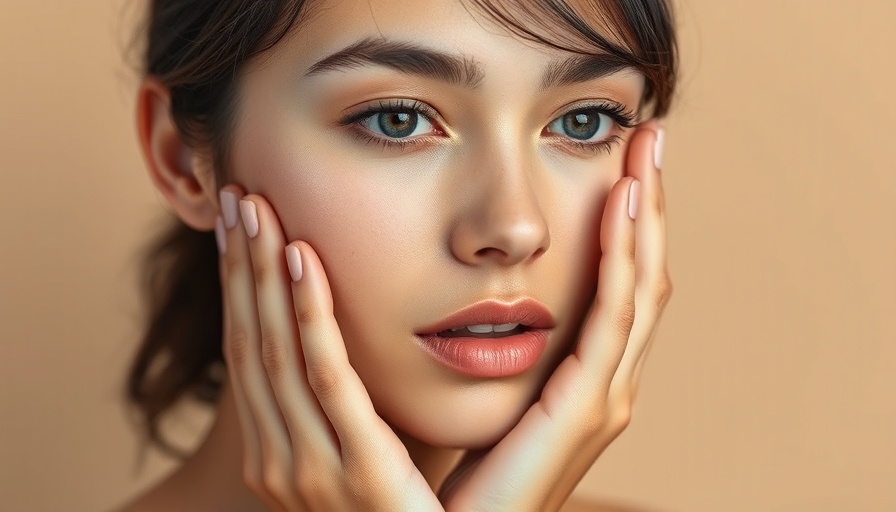 Woman experiencing air drying skin care benefits with serene touch.