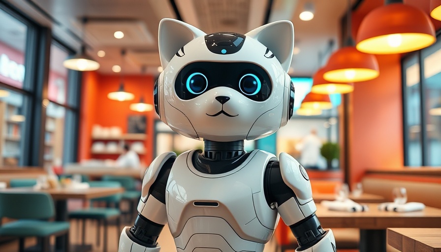 Adorable service robot in a Japanese restaurant highlighting market growth.