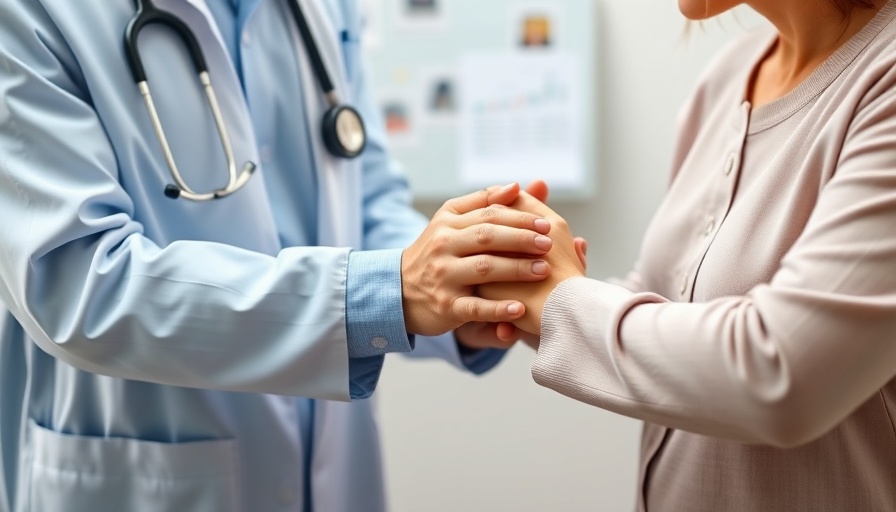 Doctor showing empathy by holding patient's hand, depicting medical free speech