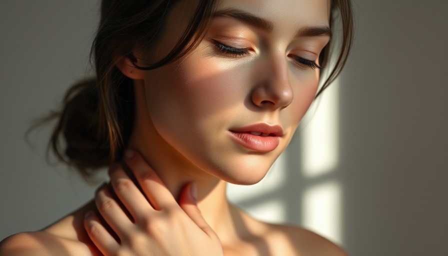 Soft-lit portrait of woman in neutral setting to avoid dark spots and fine lines.