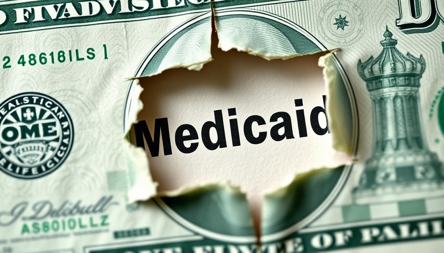 Medicaid expansion cuts impact on healthcare providers illustrated through torn dollar.