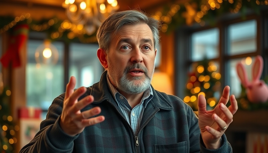 Expressive man discussing Longevity and Cellular Health indoors.