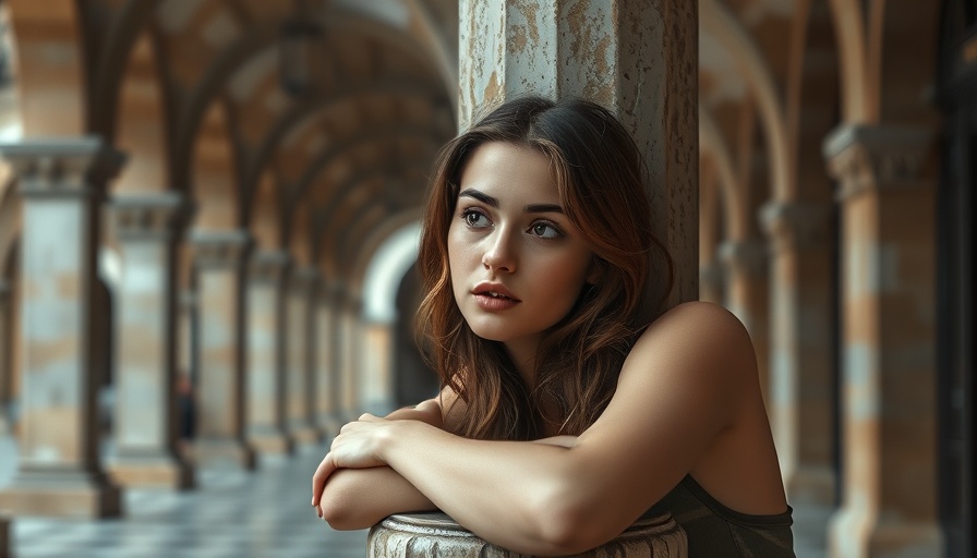 Pensive young woman outdoors, exploring PMS supplements ingredients.