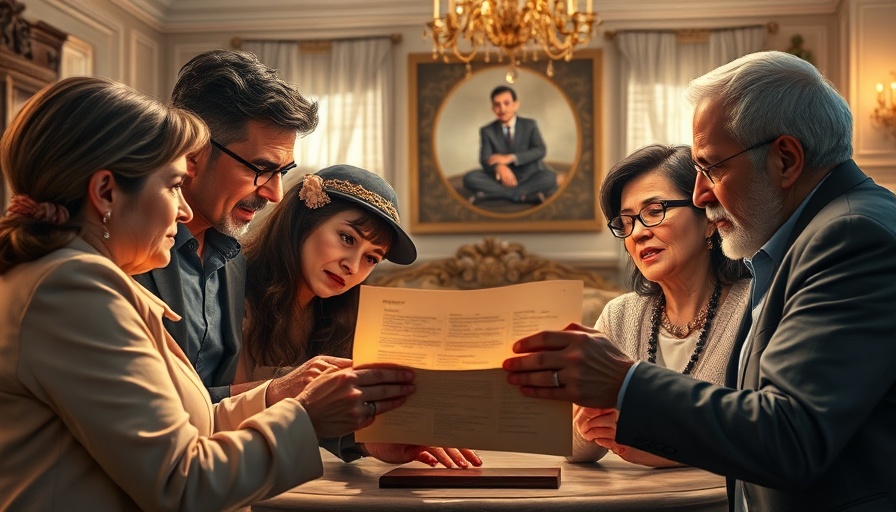 Conceptual illustration of inheritance disputes.