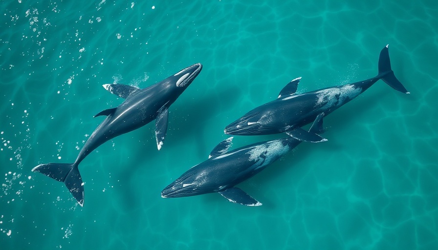 Whales swimming in ocean, nutrient transport in ecosystems