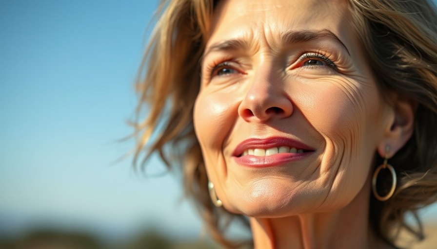 Mature woman enjoying sunlight, exemplifying Vitamin D and Longevity benefits.