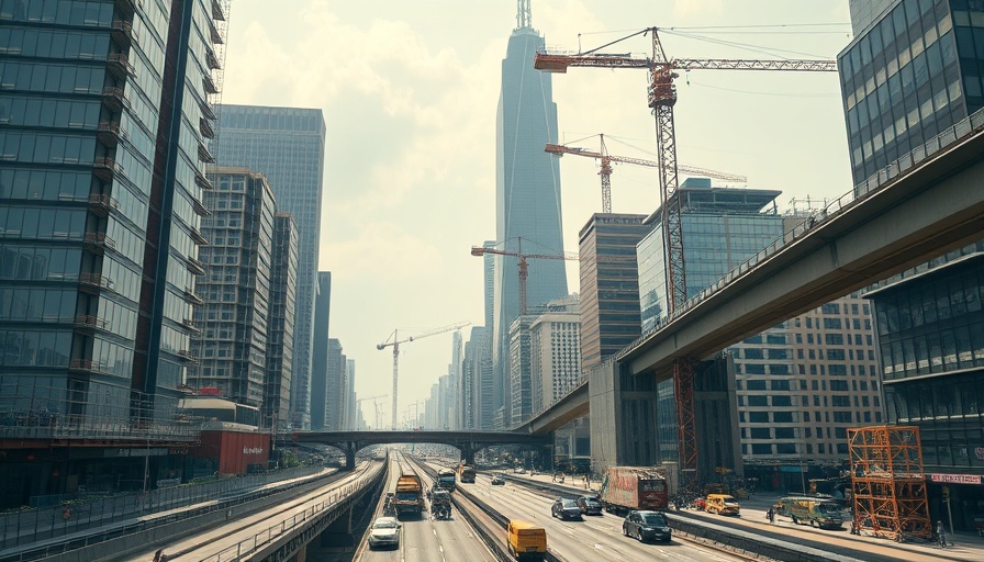 Urban construction site emphasizes reduction of building emissions