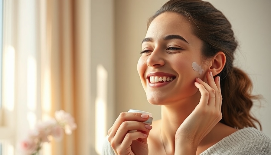 Woman applying skincare to reduce inflammation and heal skin with CoQ10.