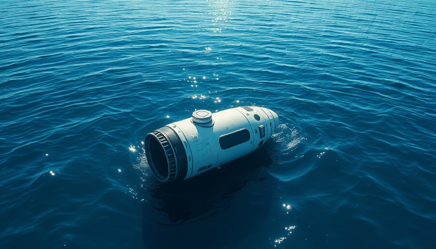 NASA astronauts return from space in capsule splashdown.