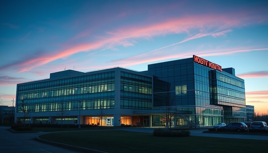 Cone Health hospital building at dusk, Cone Health CEO transition.