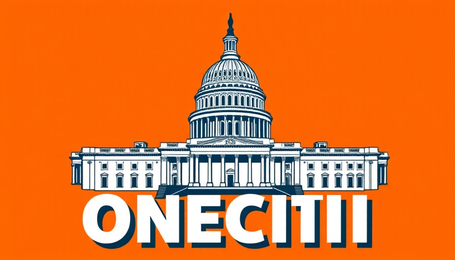 Illustration of the US Capitol with 'What the Health?' text on orange.