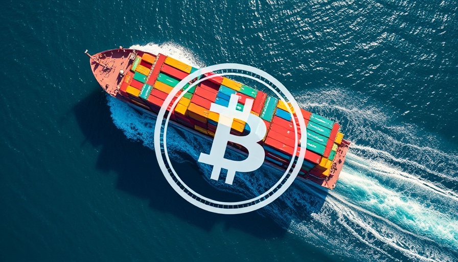 Cryptocurrency and global sanctions concept with shipping.