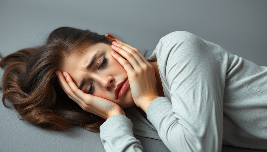 Young woman showing discomfort, related to gut health and exercise motivation.