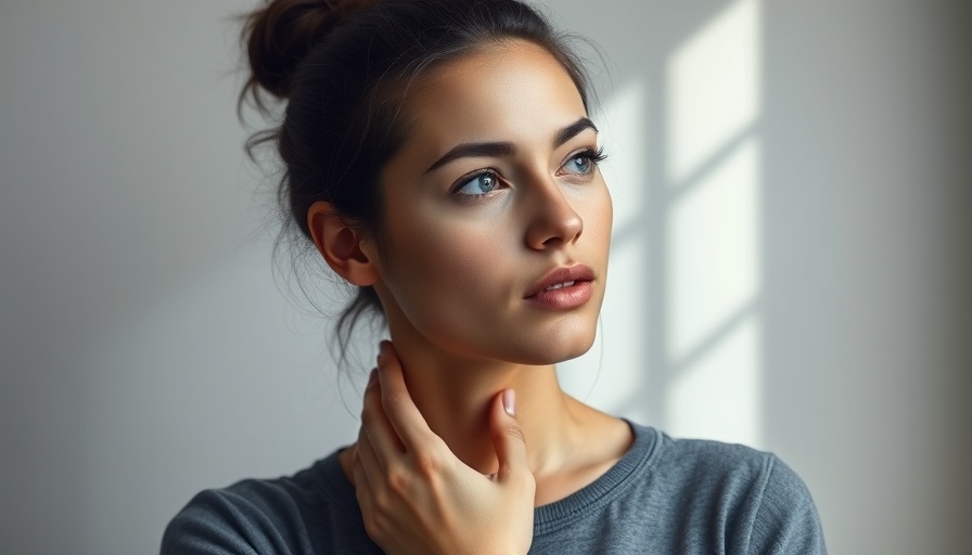Young woman in soft sunlight contemplating well-being.