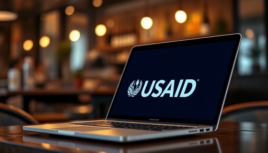 USAID accountability India election interference logo on laptop