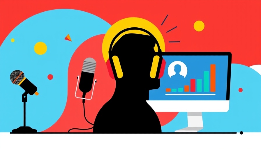Abstract health news illustration with media elements