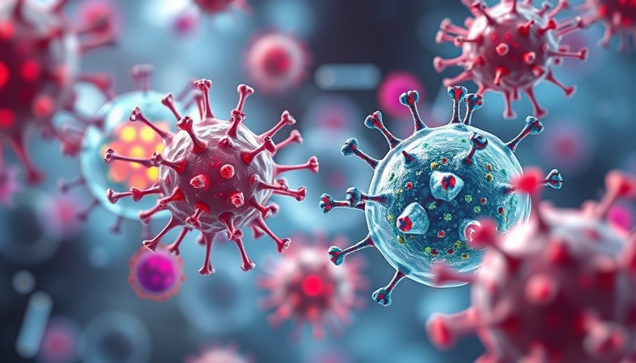 Illustration of peacekeeper cells in autoimmune interaction.