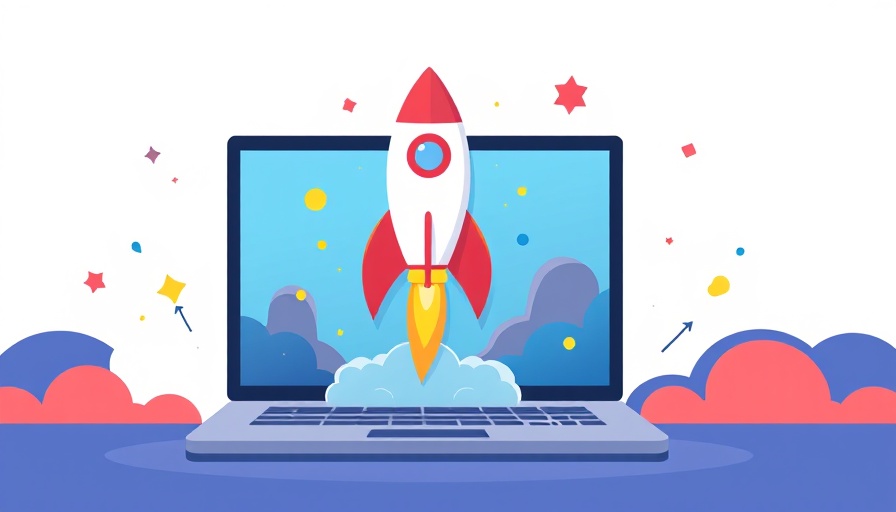 Rocket launching from laptop symbolizing startups 2024
