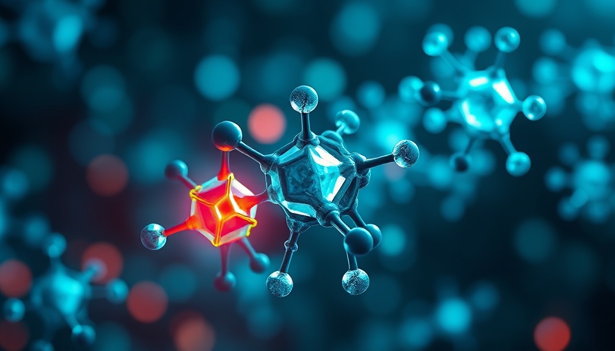 Vibrant molecular structure illustrating light-driven drug compounds.