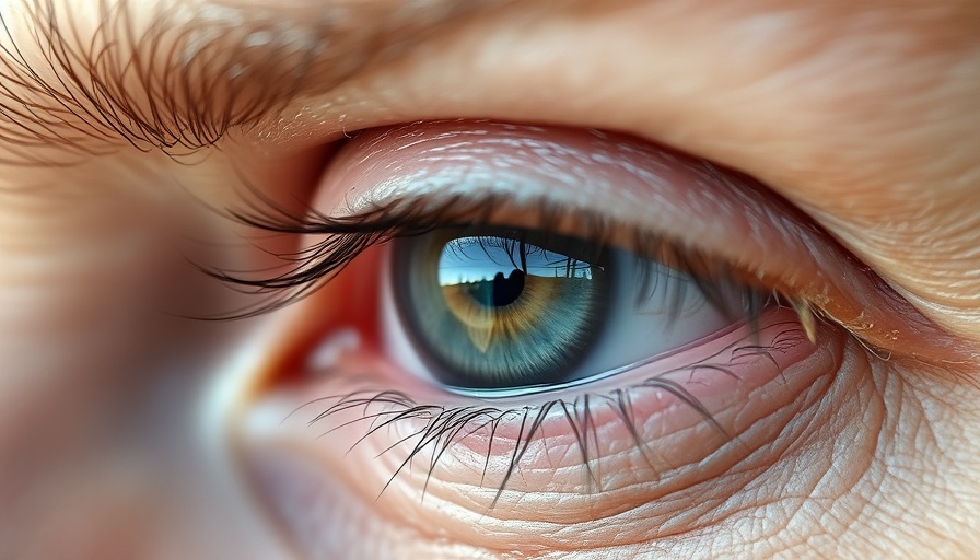 Close-up of an eye highlighting under-eye wrinkles.