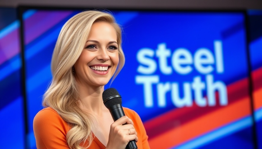 Smiling woman hosting a show, Antifa IRS funding allegations discussion.