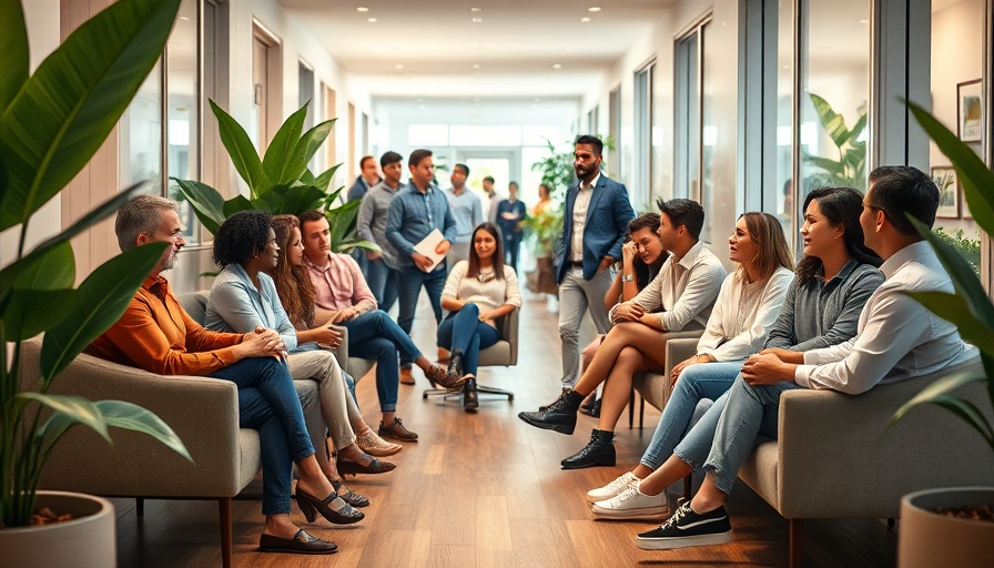 Diverse team in a modern office hallway for AI-powered sales automation startup.