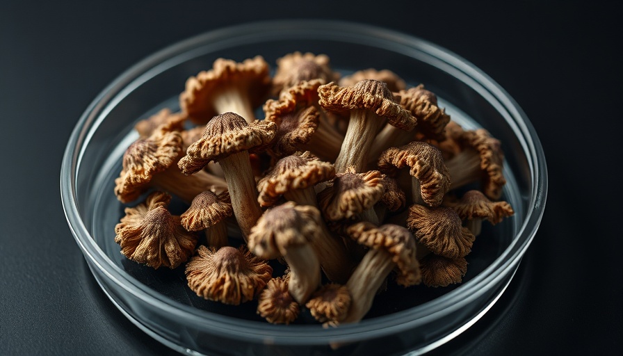 Dried mushrooms on petri dish, terapia con hongos psicodélicos Colorado.