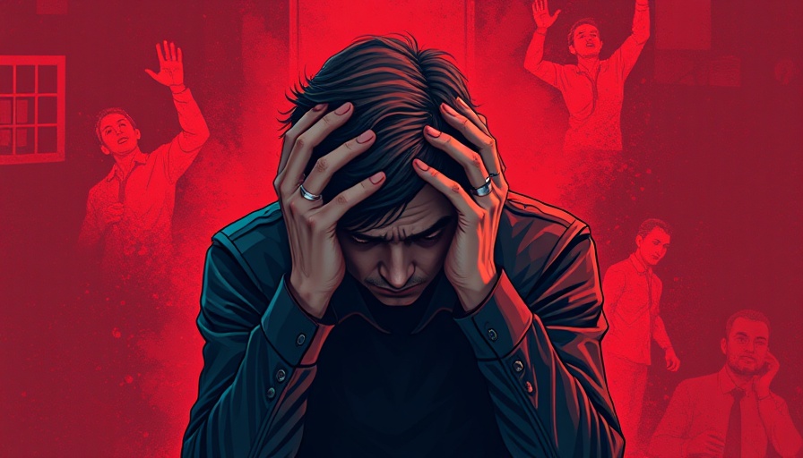 Illustration of job loss and mental health effects.