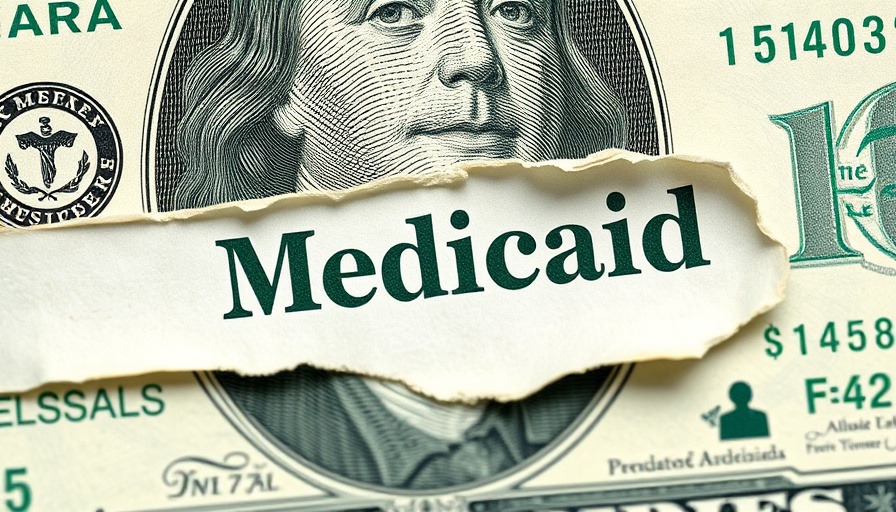 Torn dollar bill with 'Medicaid' text symbolizing Medicaid cuts impacts.