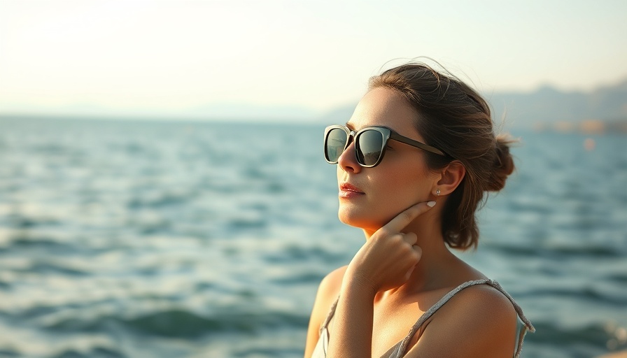 Cancer Rising Traits: Thoughtful woman at the seaside.