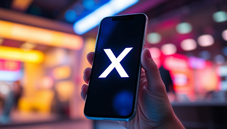 Musk xAI and X merger concept with X logo on smartphone.