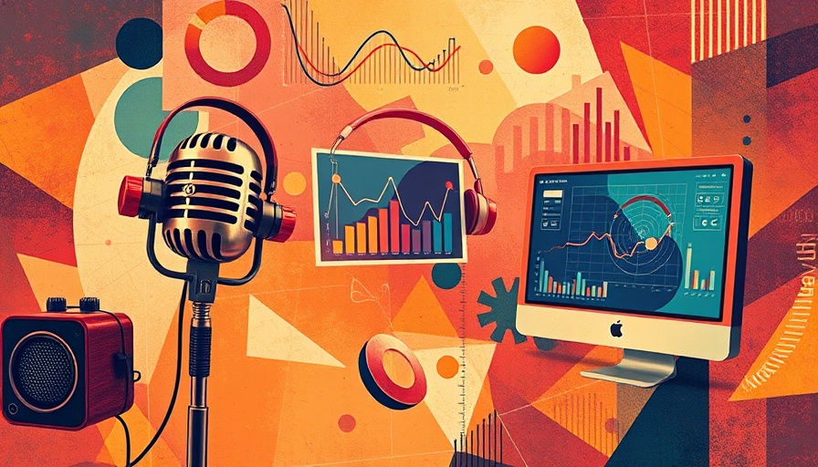 Abstract media illustration depicting digital media elements and challenges.