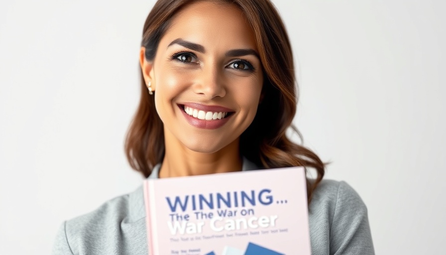 Professional woman with book on natural approaches to cancer treatment.