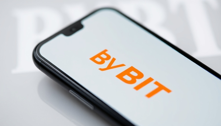 Smartphone showing BYBIT logo, highlighting Bybit NFT Marketplace Closure.