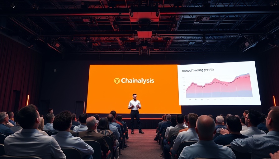 Chainalysis Links NYC 2025 conference presentation with speaker and audience.