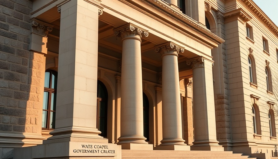 Facade of the Department of the Treasury building, symbolizing impact of Houthi Network Cryptocurrency Sanctions.