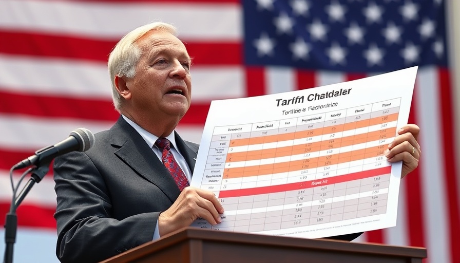 Politician discussing tariffs and their impact on the tech industry