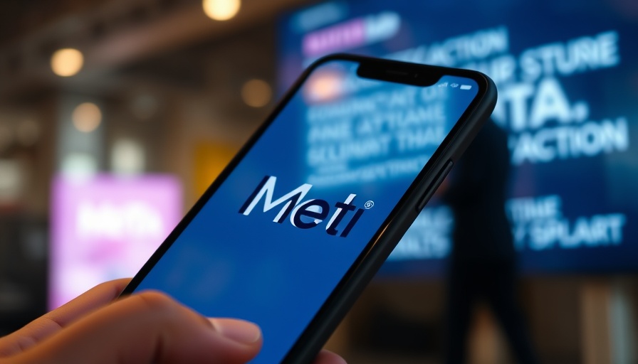 Meta logo on phone, background figure; Meta's censorship dealings with China