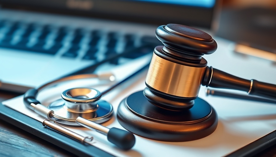 Stethoscope and gavel on clipboard symbolizing Americans can't afford healthcare.