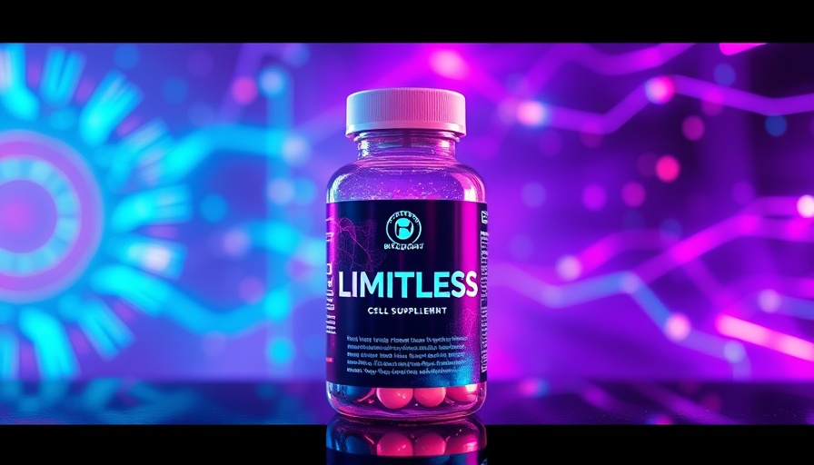 BioLimitless Cell Signals vibrant supplement with neon design.