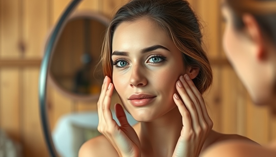 Young woman examining her clear skin in a mirror, Omega-3 Fatty Acids Improve Skin Clarity