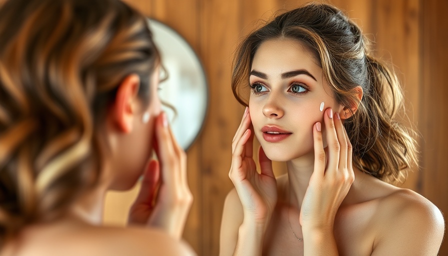 Young woman focuses on skincare with a mirror, highlighting omega-3 benefits.