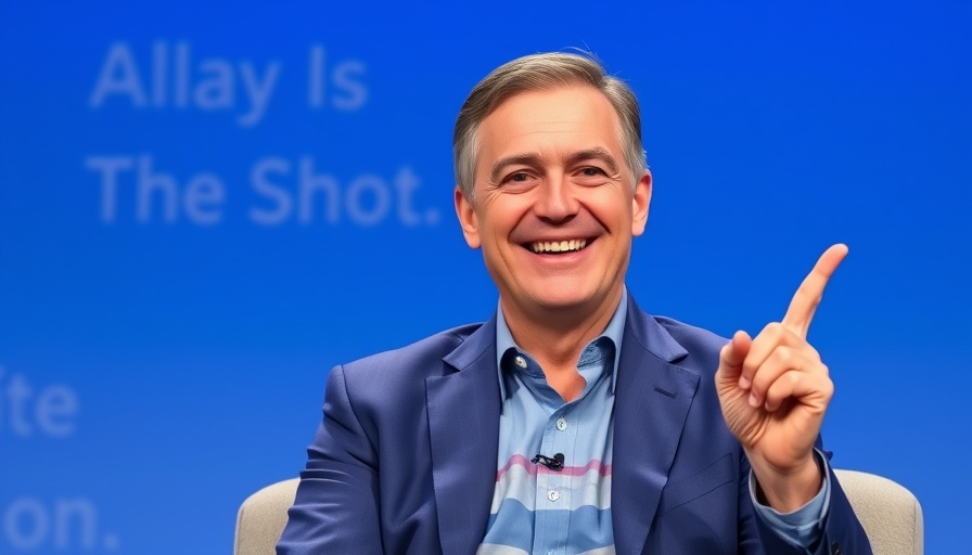 Middle-aged man gesturing on stage, related to AI video model Nova Reel.