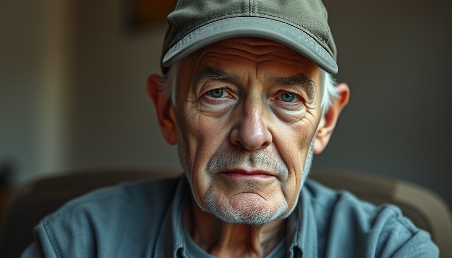 Elderly man portraying rural healthcare connectivity challenges.