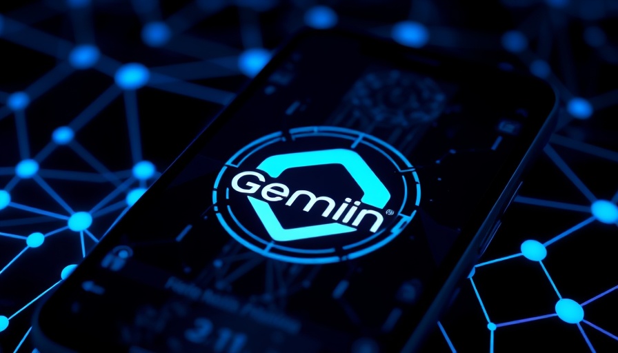 Model Context Protocol: Gemini logo with network background.