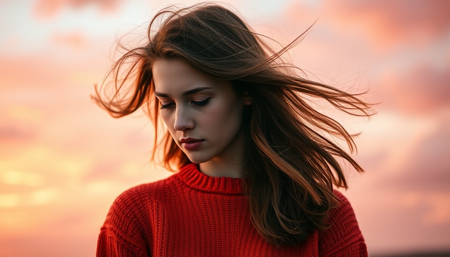 Pensive woman in orange sweater during sunset, Zodiac Signs Guilty Conscience.