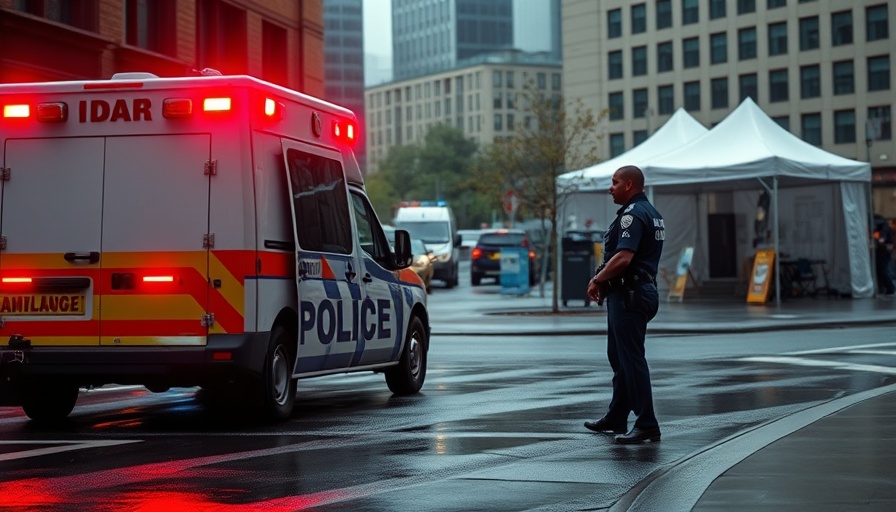 Police interaction near ambulance highlights misinformation about fentanyl exposure.